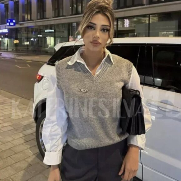 NWT ZARA SOFT KNIT VEST GRAY MARL - Picture 4 of 9